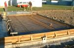 Steel mesh being laid for concrete hangars